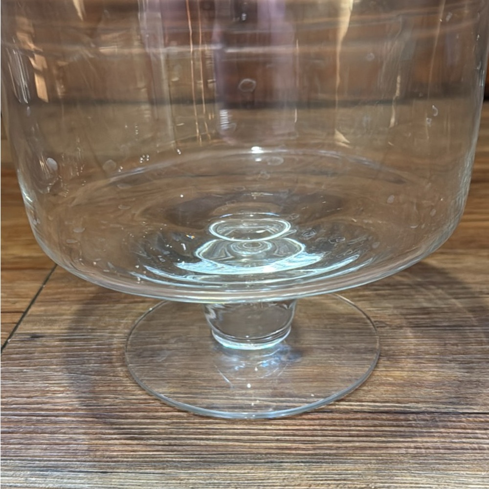 Clear Glass Pedestal Bowl